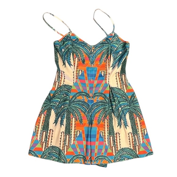 Mara Hoffman Multicolor Mirage Print‎ Romper Size 4 - Picture 3 of 15